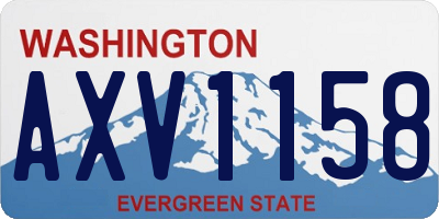 WA license plate AXV1158
