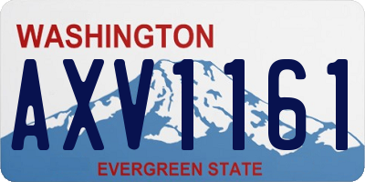 WA license plate AXV1161
