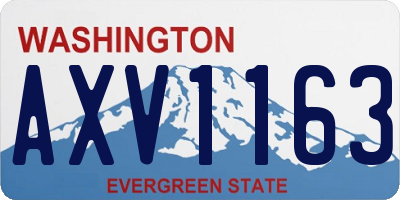 WA license plate AXV1163