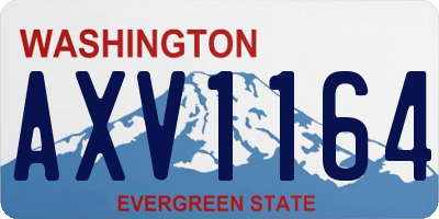 WA license plate AXV1164