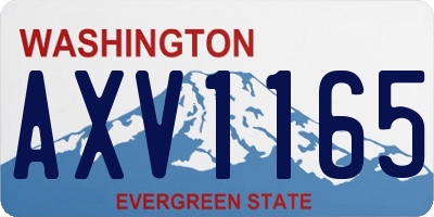 WA license plate AXV1165