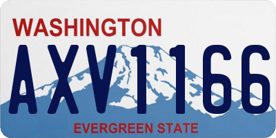 WA license plate AXV1166