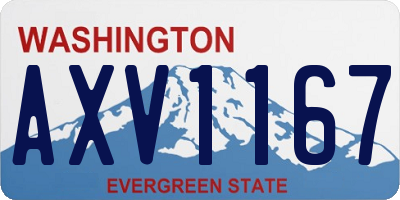 WA license plate AXV1167