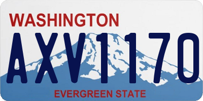 WA license plate AXV1170