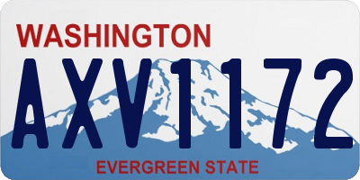 WA license plate AXV1172