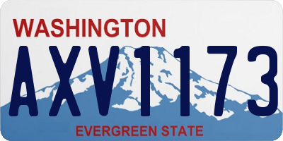 WA license plate AXV1173