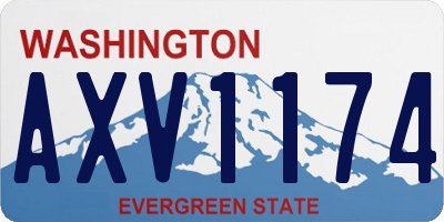 WA license plate AXV1174
