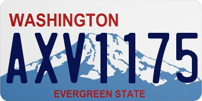 WA license plate AXV1175