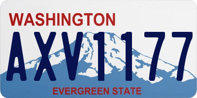 WA license plate AXV1177