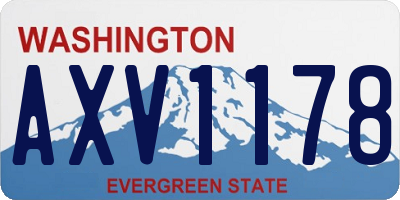 WA license plate AXV1178