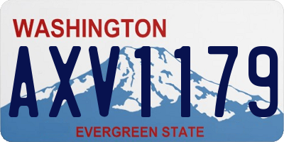 WA license plate AXV1179