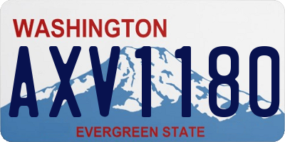 WA license plate AXV1180