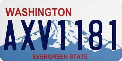 WA license plate AXV1181