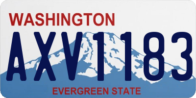 WA license plate AXV1183