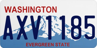 WA license plate AXV1185