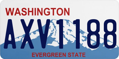 WA license plate AXV1188