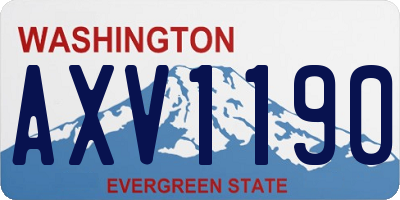 WA license plate AXV1190