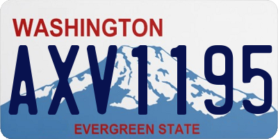 WA license plate AXV1195