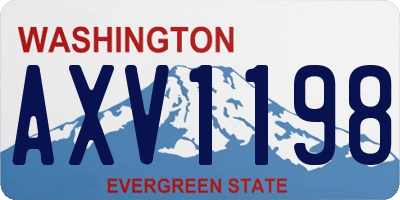WA license plate AXV1198