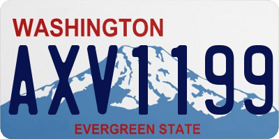 WA license plate AXV1199