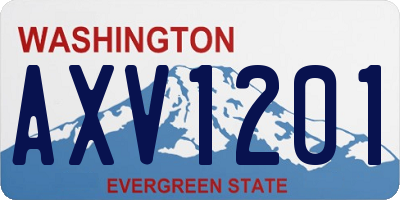 WA license plate AXV1201