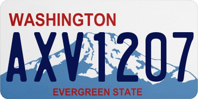 WA license plate AXV1207