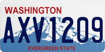 WA license plate AXV1209