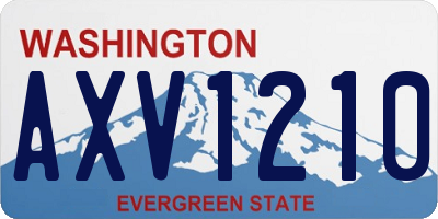 WA license plate AXV1210