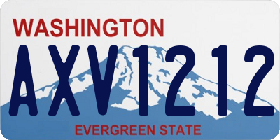 WA license plate AXV1212
