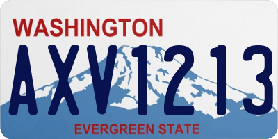 WA license plate AXV1213