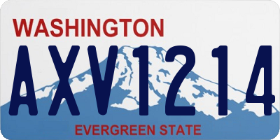 WA license plate AXV1214
