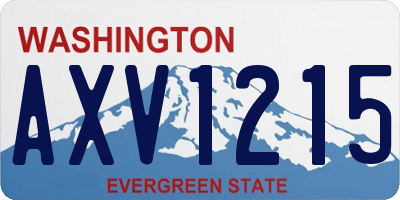 WA license plate AXV1215