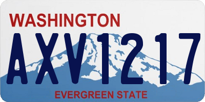 WA license plate AXV1217