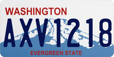 WA license plate AXV1218