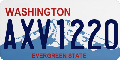 WA license plate AXV1220