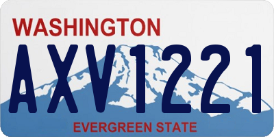 WA license plate AXV1221