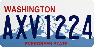 WA license plate AXV1224