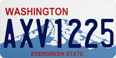 WA license plate AXV1225