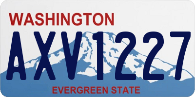 WA license plate AXV1227