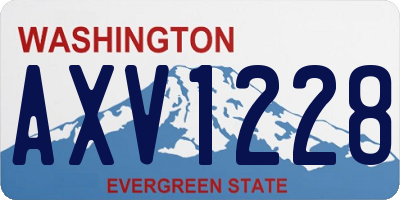 WA license plate AXV1228