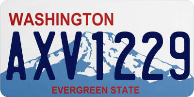 WA license plate AXV1229