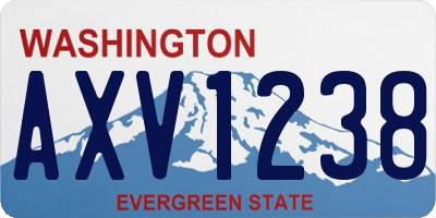WA license plate AXV1238