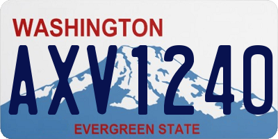 WA license plate AXV1240
