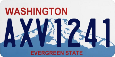 WA license plate AXV1241