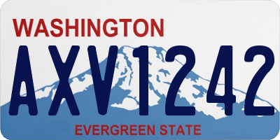 WA license plate AXV1242