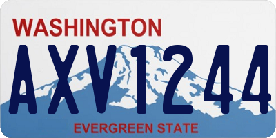 WA license plate AXV1244