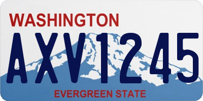 WA license plate AXV1245