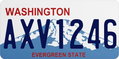 WA license plate AXV1246