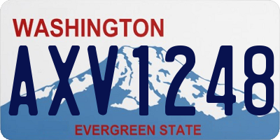 WA license plate AXV1248