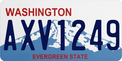 WA license plate AXV1249